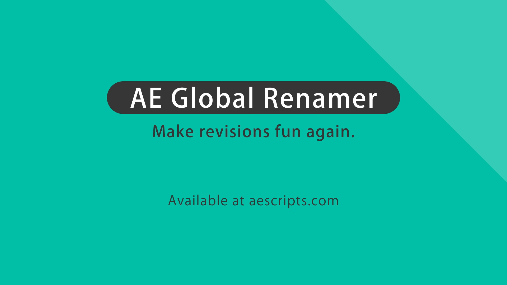 AE Global Renamer 2「2.3.5」