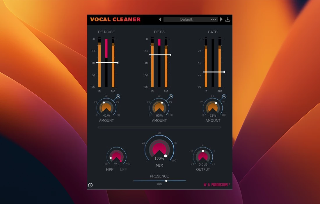 W.A. Production Vocal Cleaner「2.0.0」